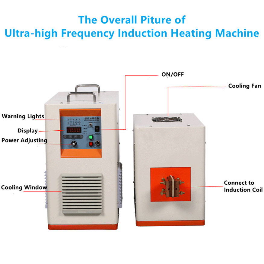 ZG-UHF Series 10KW to 100KW /80-250KHZ Ultra-High Frequency Induction Heating Brazing Machine (Water Cooling)