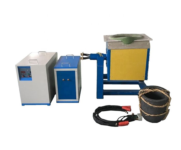 15-300kw 1-20Khz Medium Frequency Induction Melting Furnace with Tilting Pouring Device