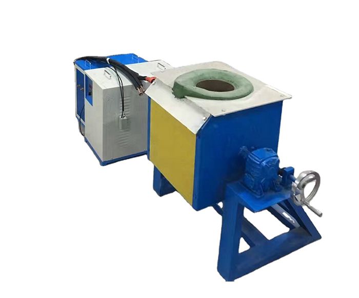 15-300kw 1-20Khz Medium Frequency Induction Melting Furnace with Tilting Pouring Device