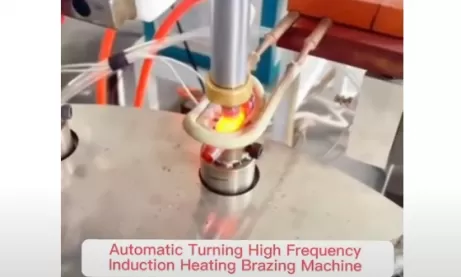 Automatic Turning High-Frequency Induction Heating Brazing Machine
